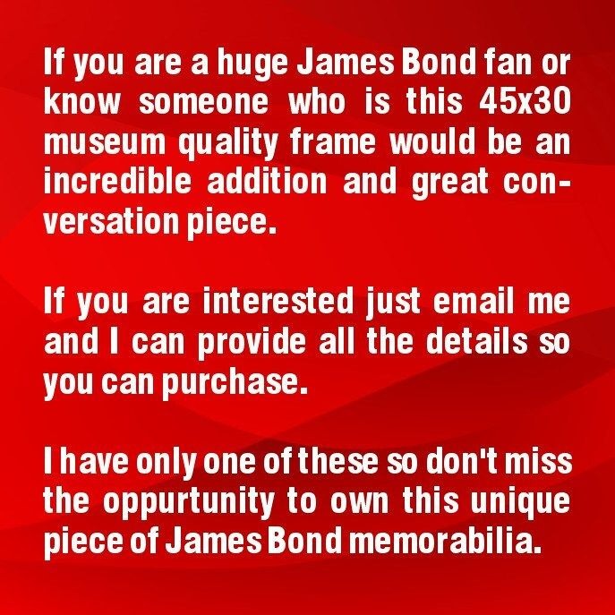 Daniel Craig James Bond 007 5 x 7 photo sign with proof