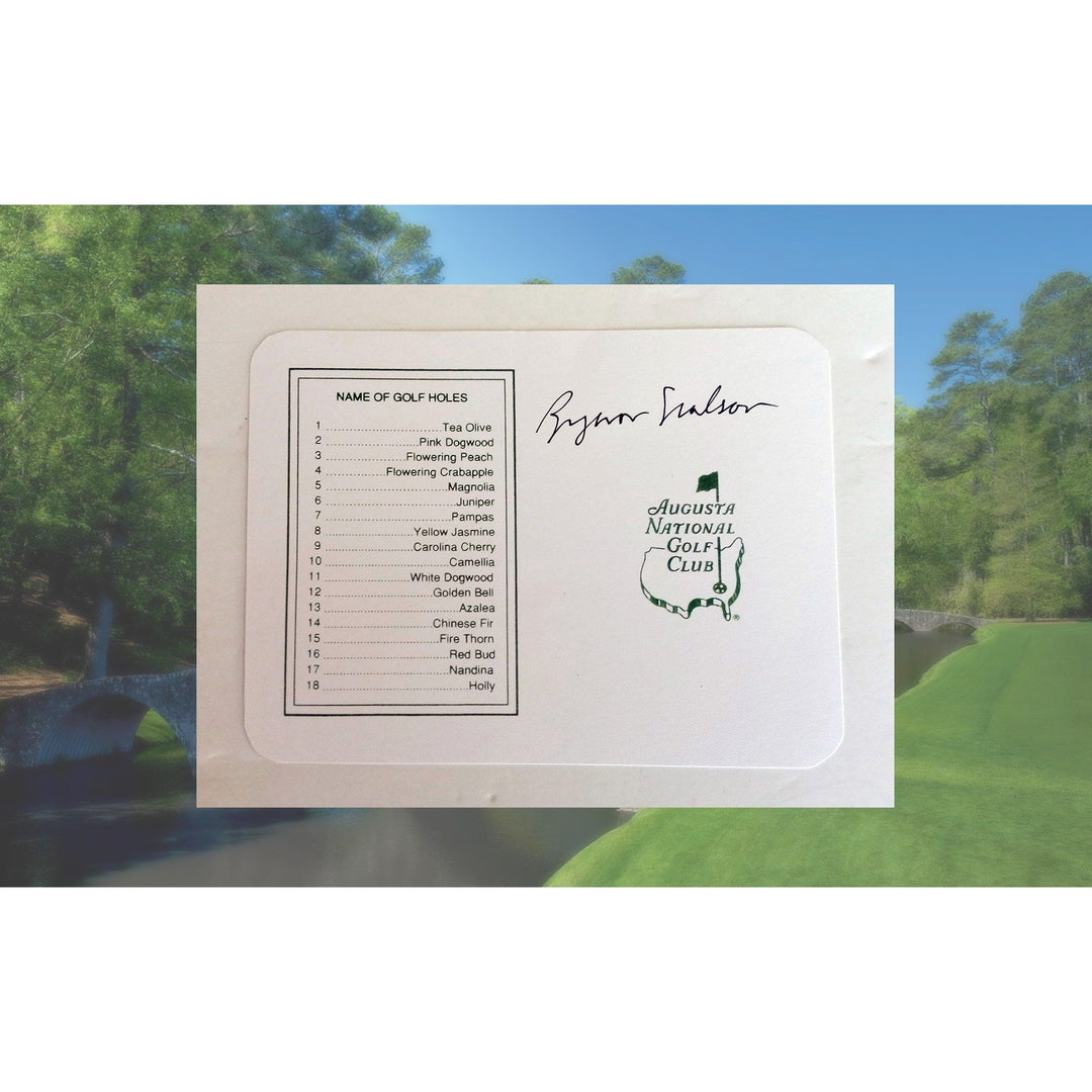 Byron Nelson Masters scorecard signed with proof