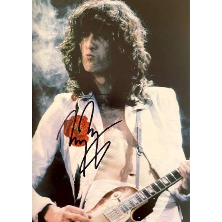 Jimmy Page Led Zeppelin 5 x 7 photo signed with proof