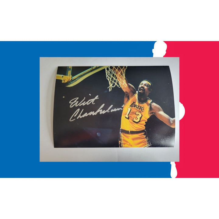 Wilt Chamberlain 5 x 7 photograph signed