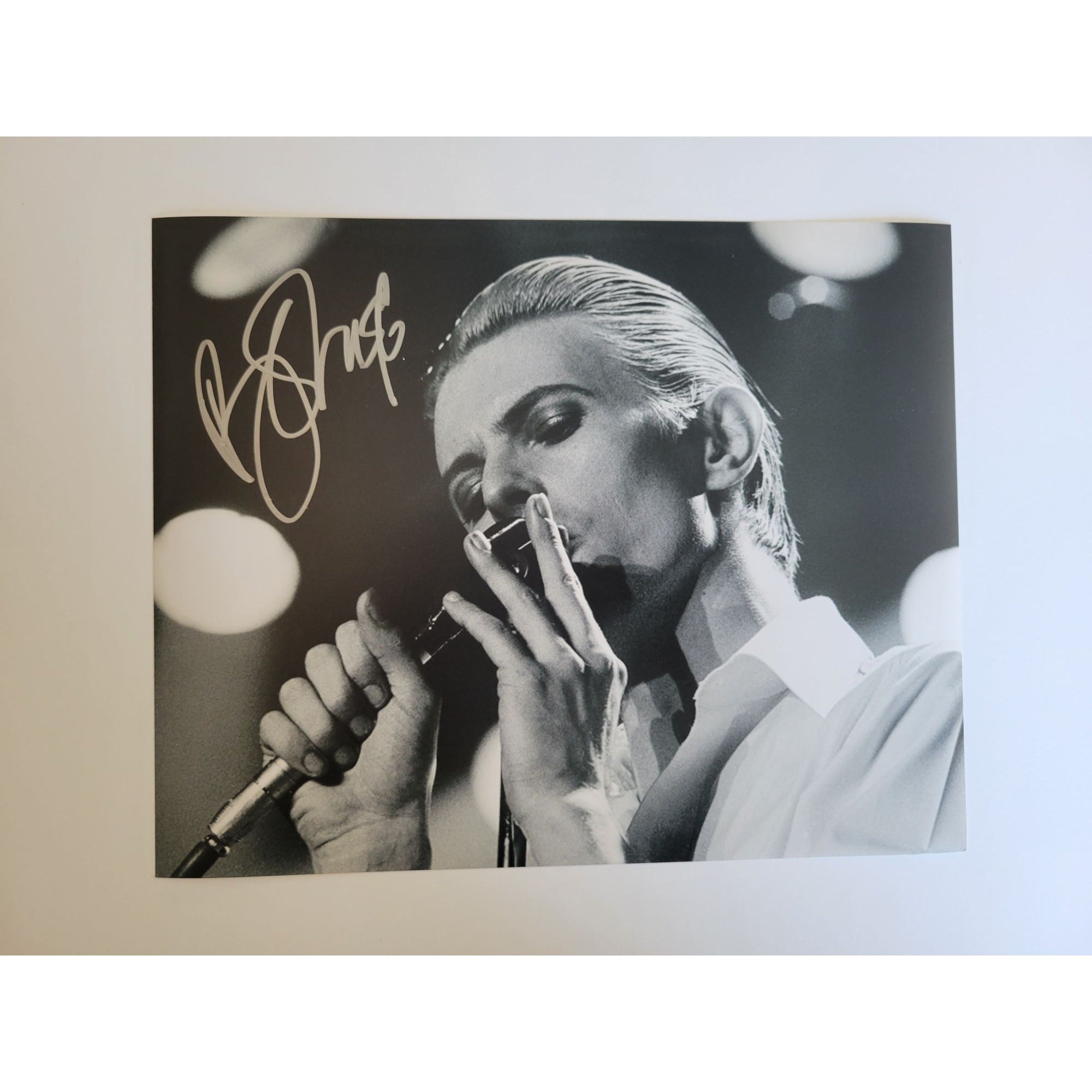 David Bowie 8x10 photo signed with proof