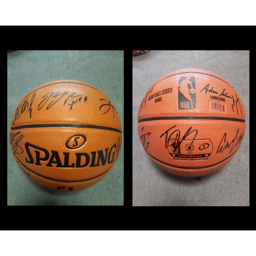 LeBron James, Anthony Davis 2019-20 Los Angeles Lakers team signed basketball with proof - Awesome Artifacts 