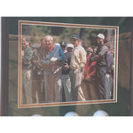 Load image into Gallery viewer, Tiger Woods Jack Nicklaus Arnold Palmer signed and framed golf balls with proof
