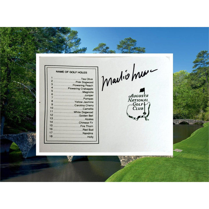 Mark O'Meara Master signed scorecard - Awesome Artifacts 