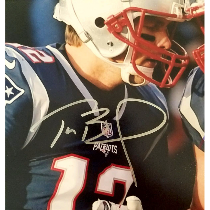 Rob Gronkowski and Tom Brady 8x10 photo signed with proof