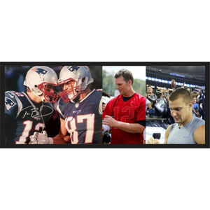 Rob Gronkowski and Tom Brady 8x10 photo signed with proof