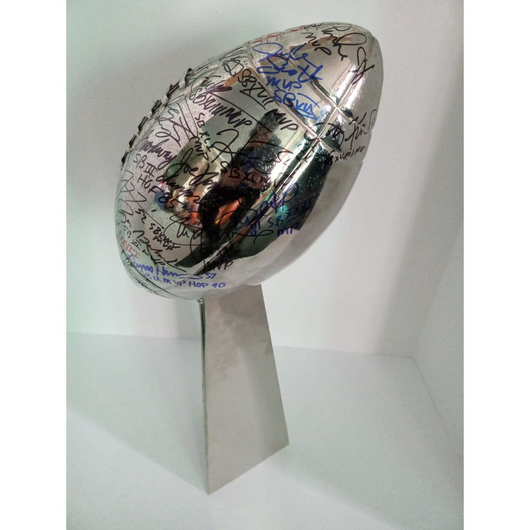 Super Bowl NFL MVP Lombardi trophy signed with proof including free case