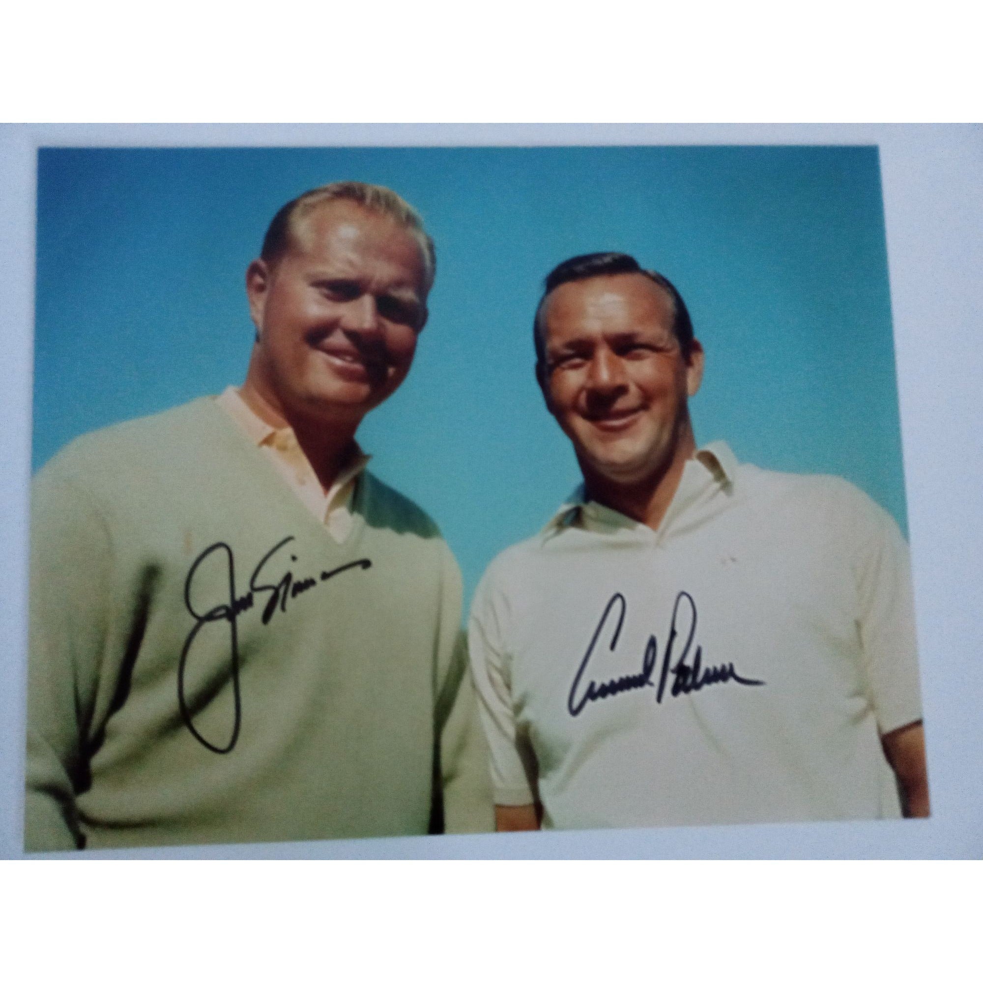 Jack Nicklaus and Arnold Palmer 8 by 10 signed with proof