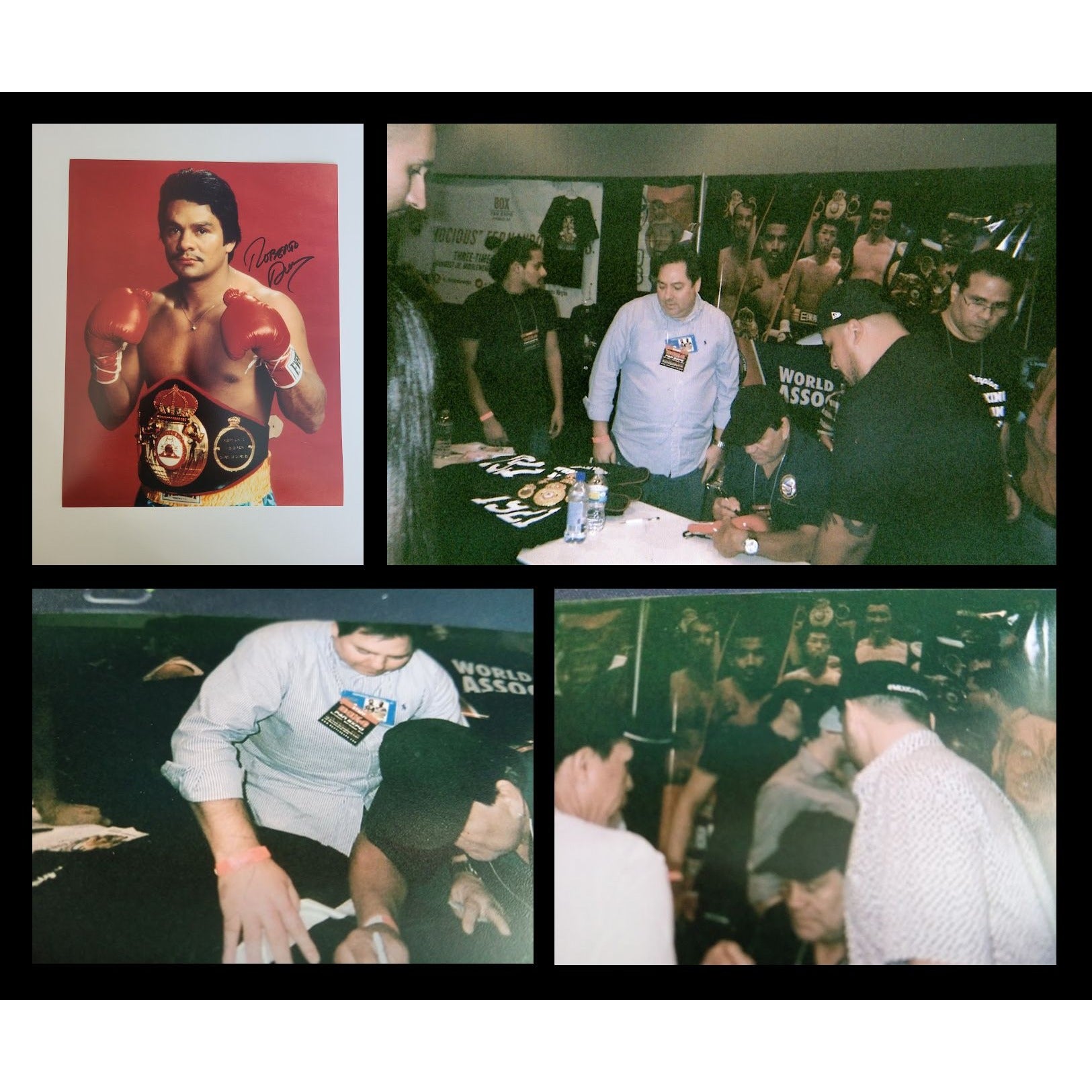 Roberto Duran 8 by 10 photo sign with proof