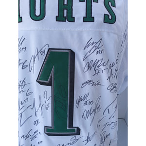 Philadelphia Eagles 2022-23 Jalen Hurts, A.J. Brown, DeVonta Smith team signed official Jalen Hurts jersey with proof