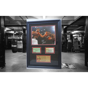 Muhammad Ali and Smokin Joe Frazier 11 by 14 photo signed and framed with proof