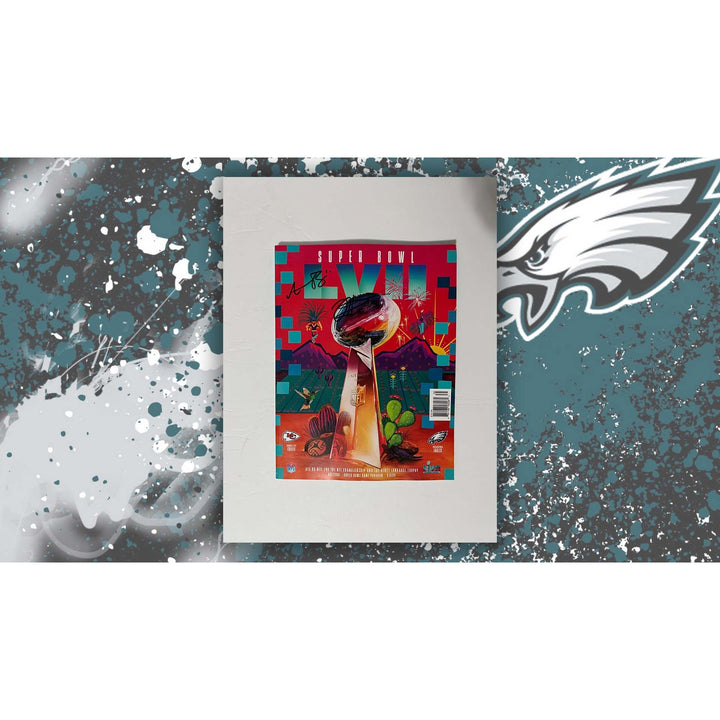 Super Bowl 57 official program Jalen Hurts AJ Brown signed