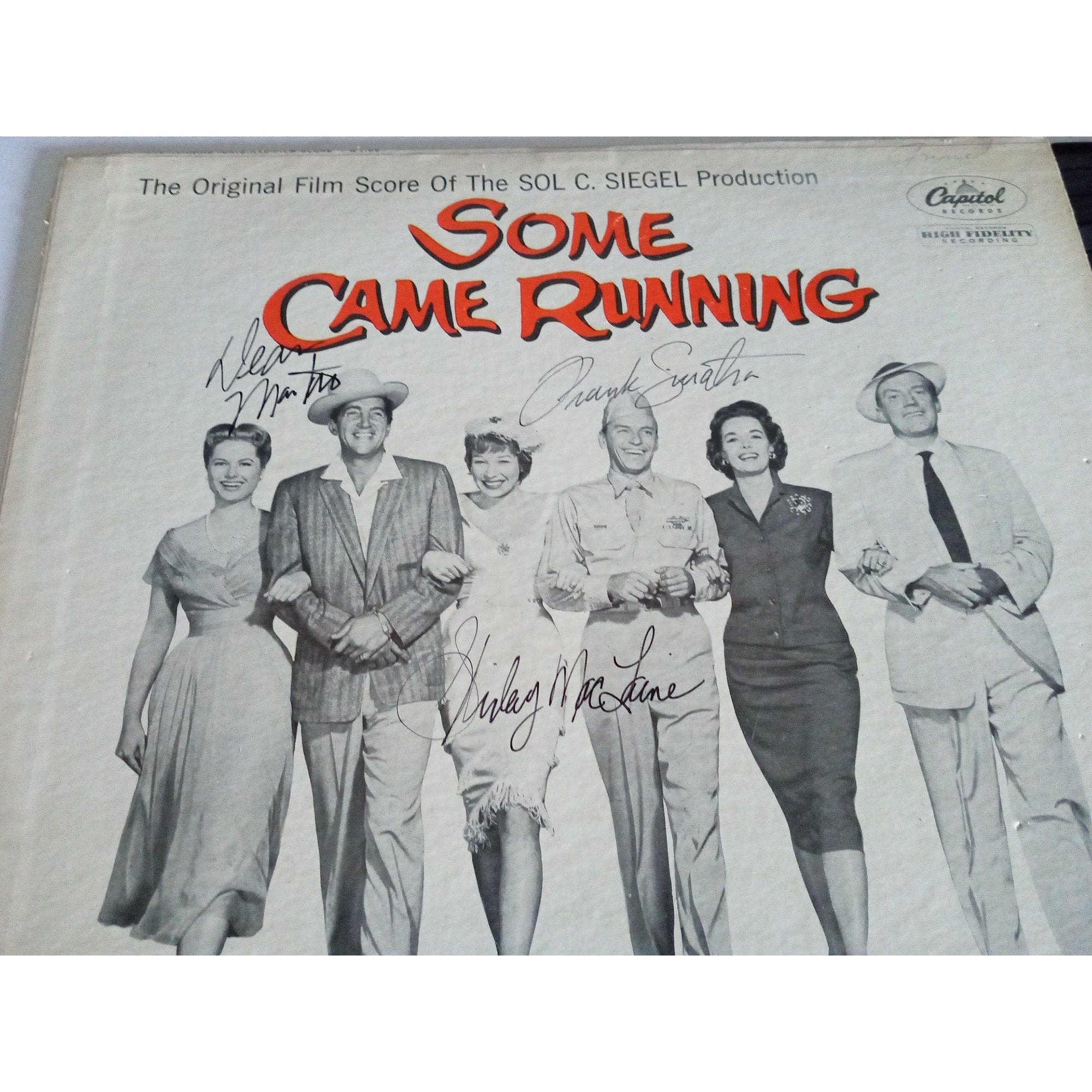 Frank Sinatra, Dean Martin, Shirley MacLaine Some Camp Came Running LP signed with proof