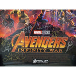 Load image into Gallery viewer, Avengers Infinity War poster 24x36 Scarlett Johansson, Chris Evans, Robert Downey Jr., Chadwick Boseman signed with proof
