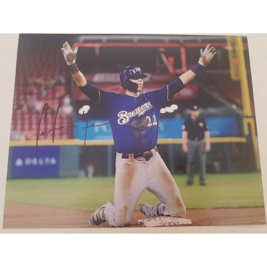 Christian Yelich Milwaukee Brewers 8 x10 signed photo