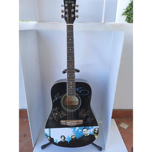 DMB Dave Matthews L'Roi Moore Carter Buford Stephen Lessard Boyd Tinsley acoustic guitar signed with proof