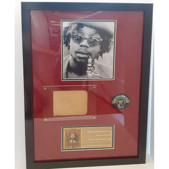 Peter Tosh reggae legend signed cut with museum-quality frame with proof - Awesome Artifacts 