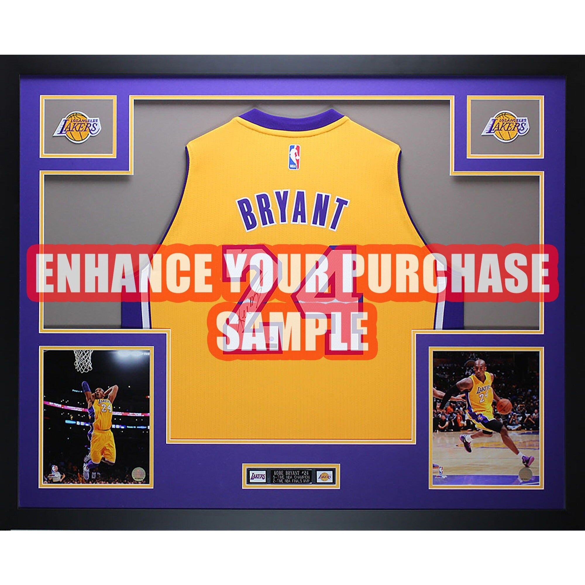 Kobe Bryant Los Angeles Lakers 11 by 14 photo signed with proof