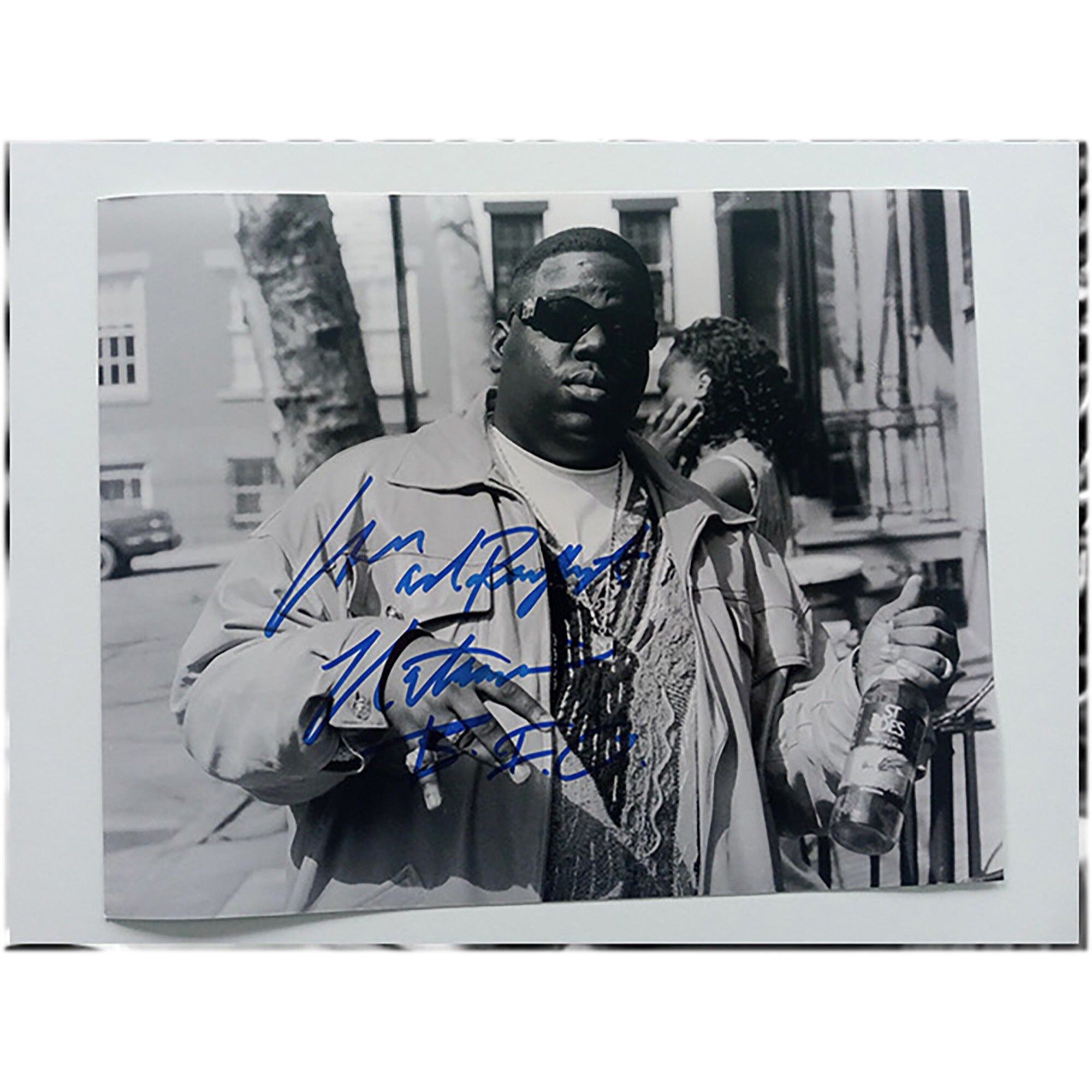 Notorious BIG Christopher Wallace Biggie Smalls 8 x 10 photo signed
