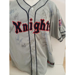 Load image into Gallery viewer, Robert Redford Roy Hobbs The Natural cast signed jersey with proof
