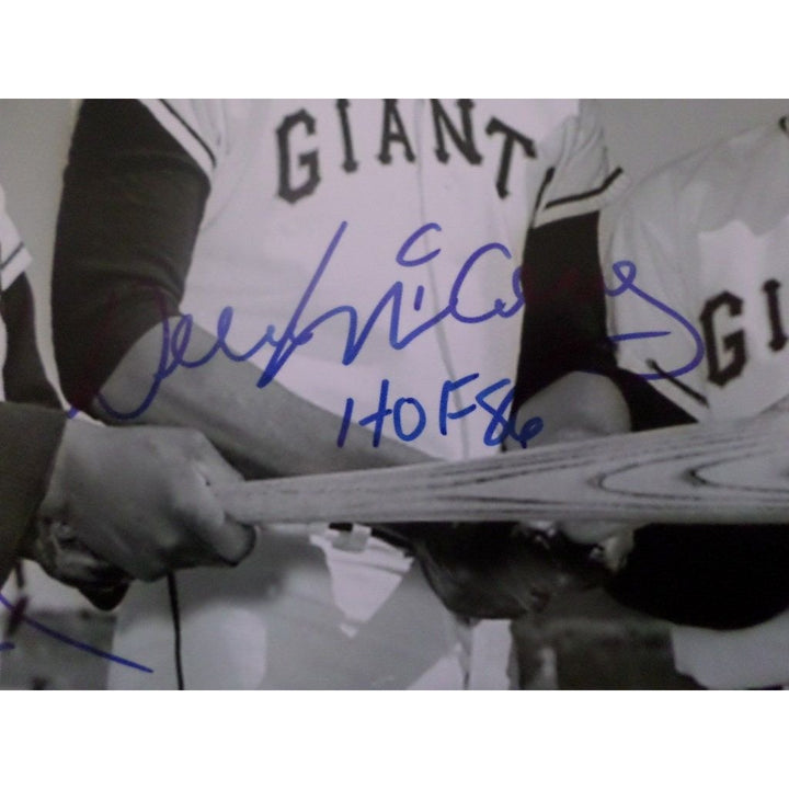 Willie McCovey Willie Mays and Jim Hart 8 x 10 signed photo - Awesome Artifacts 