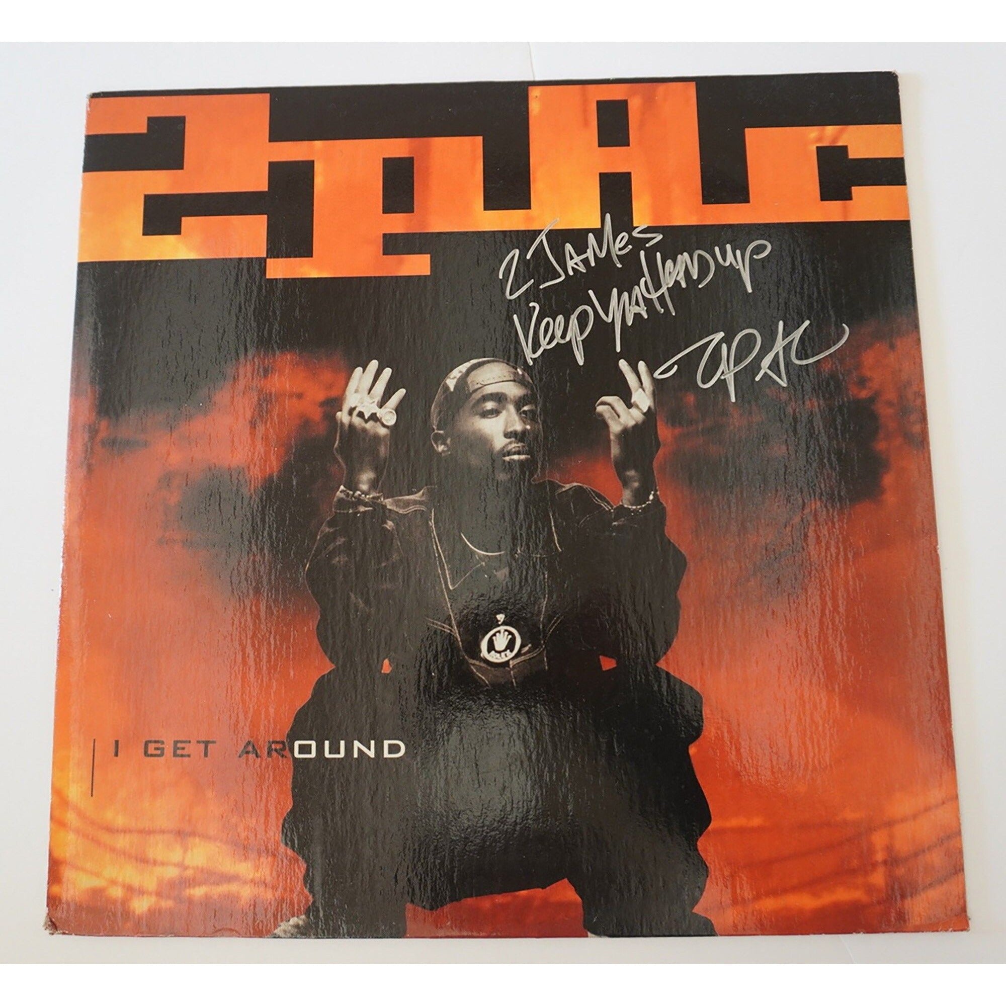 Tupac Shakur "I get around" LP signed 1993 with proof