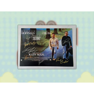 Dustin Hoffman, Tom Cruise, Rain Man cast signed 11 by 14 photo with proof