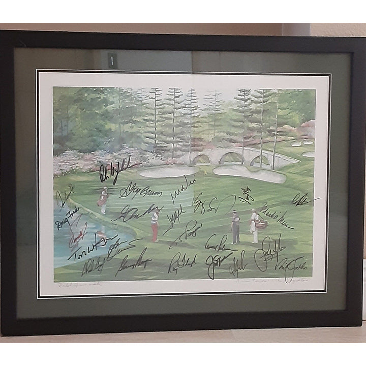 Phil Mickelson, Jack Nicklaus, Arnold Palmer, Masters champion signed lithograph with proof - Awesome Artifacts 