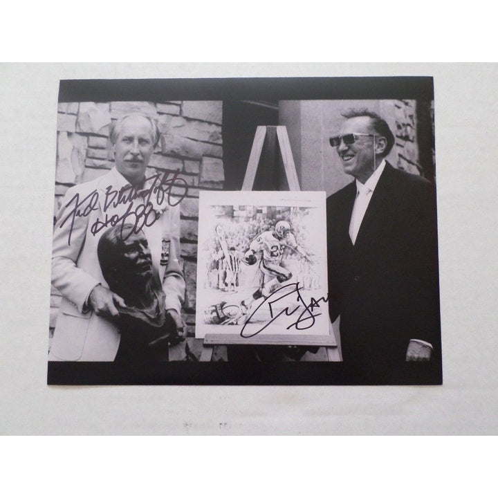 Al Davis and Fred Biletnikoff 8 x 10 signed photo