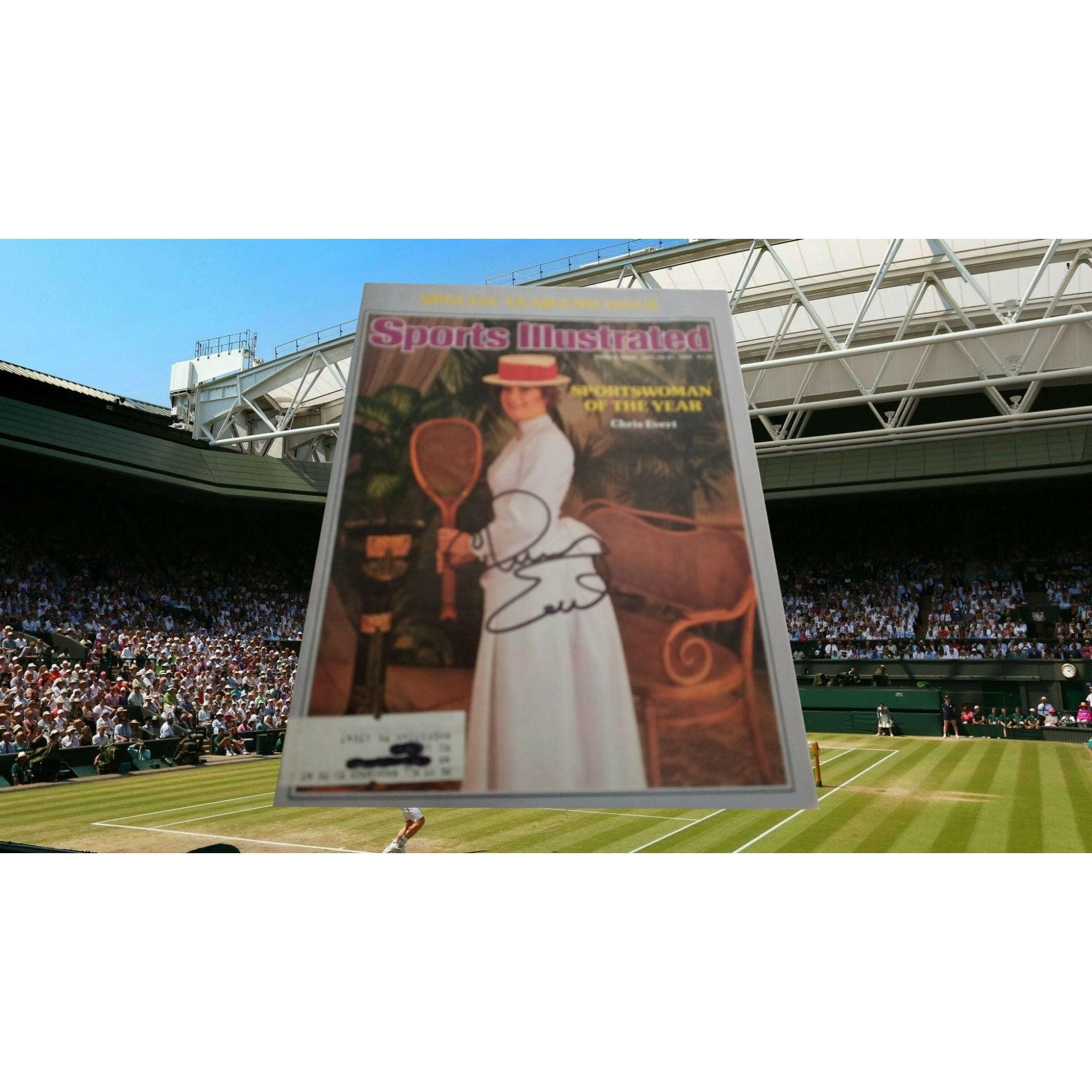 Chris Evert tennis Legend signed SI