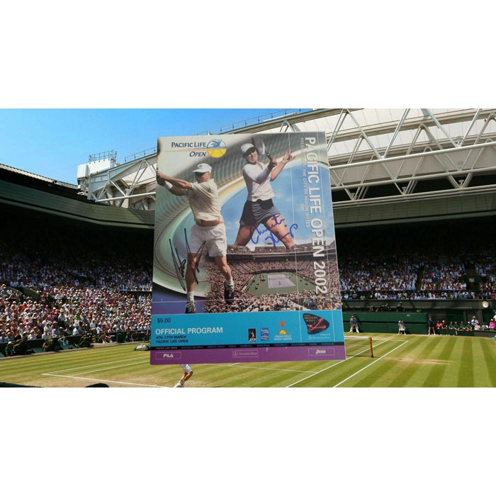 Martina Hingis and Andre Agassi signed program with proof