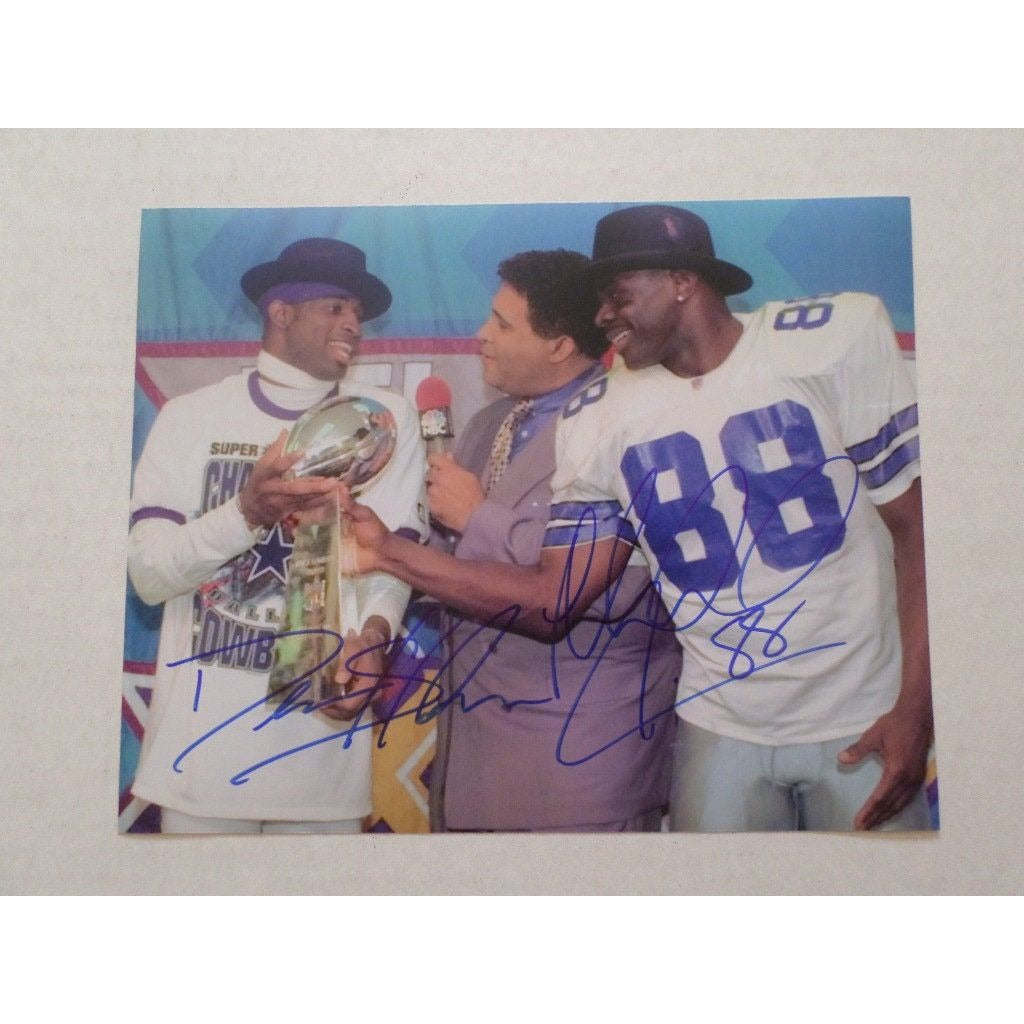 Deion Sanders and Michael Irvin 8 x 10 signed photo