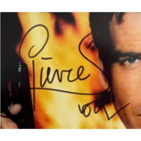 Pierce Brosnan James Bond 007 5 x 7 photo signed with proof - Awesome Artifacts 