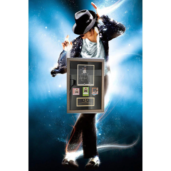 Michael Jackson the King of Pop 8 by 10 framed and signed with proof