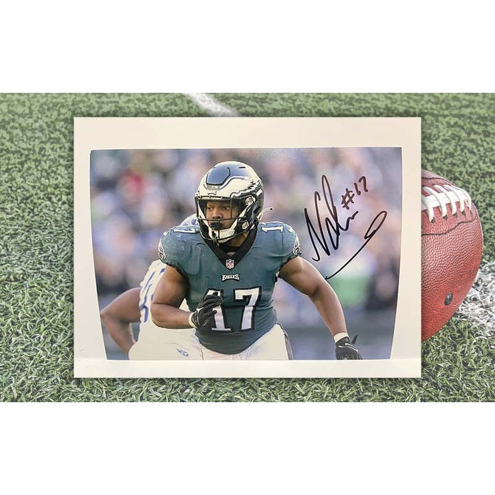 Nakobe Dean #17 Philadelphia Eagles 5x7 photograph signed