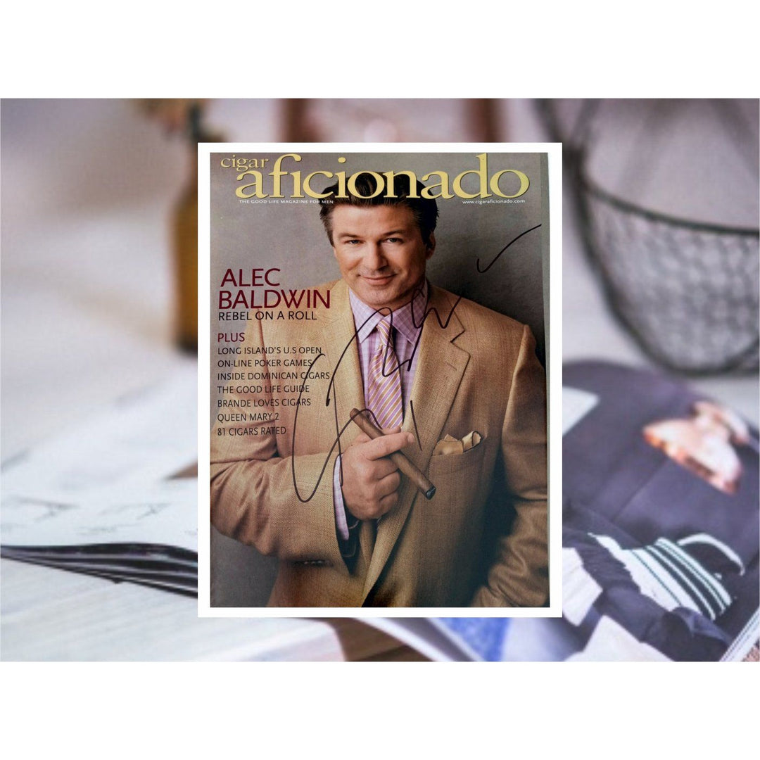 Alec Baldwin Cigar Aficionado magazine cover signed