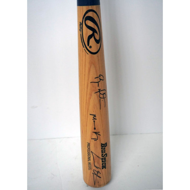 Los Angeles Dodgers Raul Mondesi, Matt Kemp, Andre Ethier signed big stick bat - Awesome Artifacts 