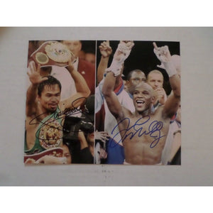 Floyd Mayweather Jr and Manny Pacquiao 8x10 signed photo