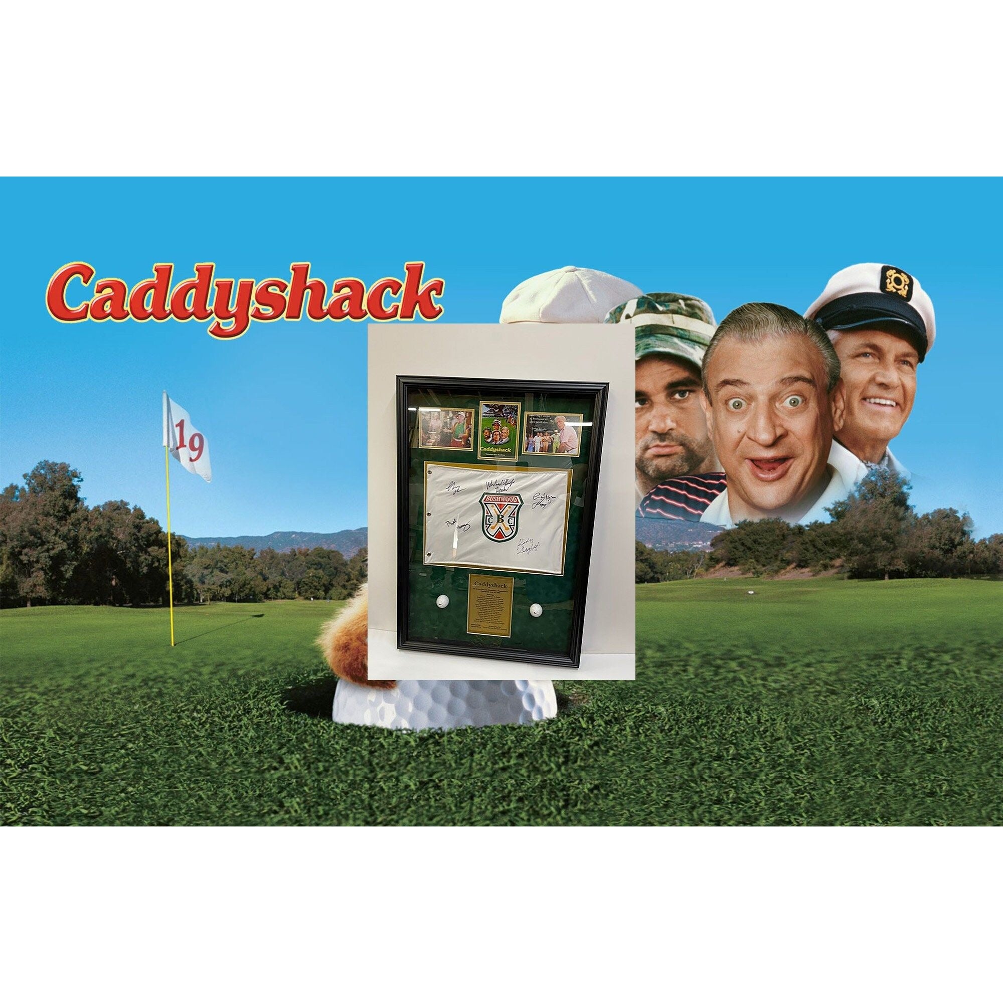 Chevy Chase, Bill Murray, Rodney Dangerfield Caddy Shack signed and fr –  Awesome Artifacts