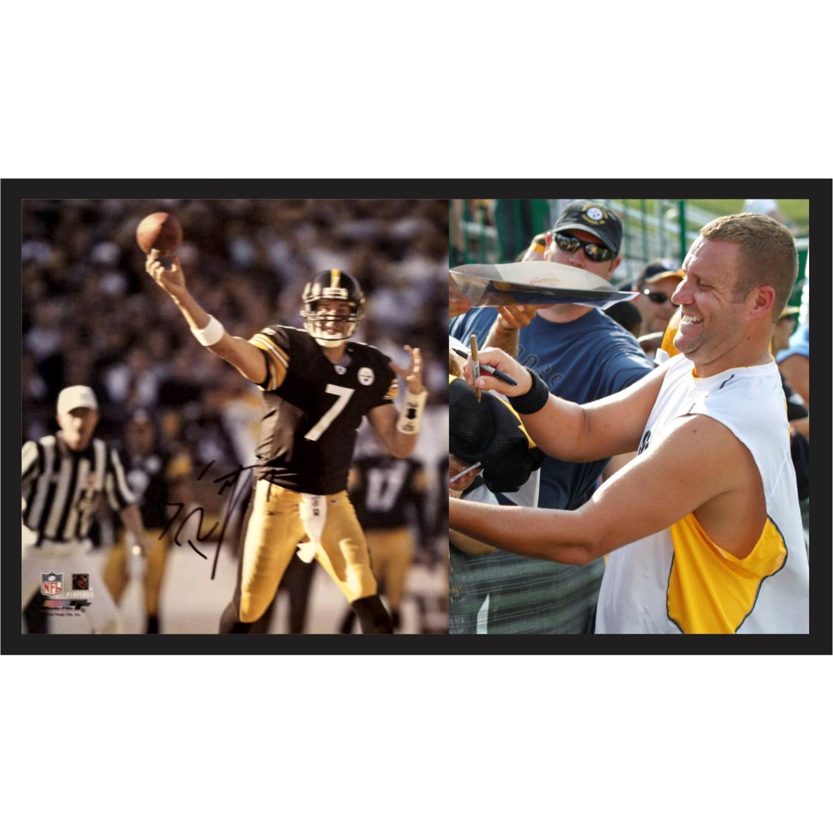 Ben Roethlisberger Pittsburgh Steelers 8x10 photo sign with proof