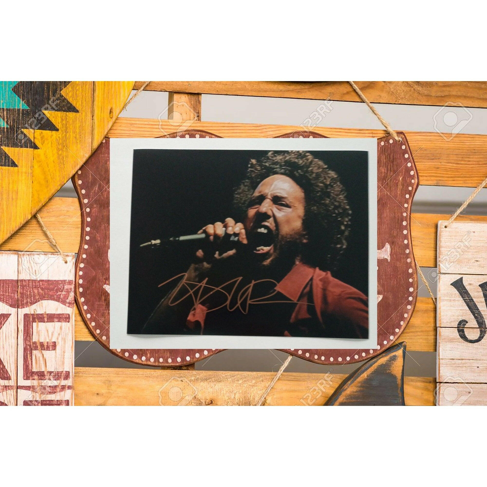 Zack de la Rocha Rage Against the Machine 8 by 10 signed photo