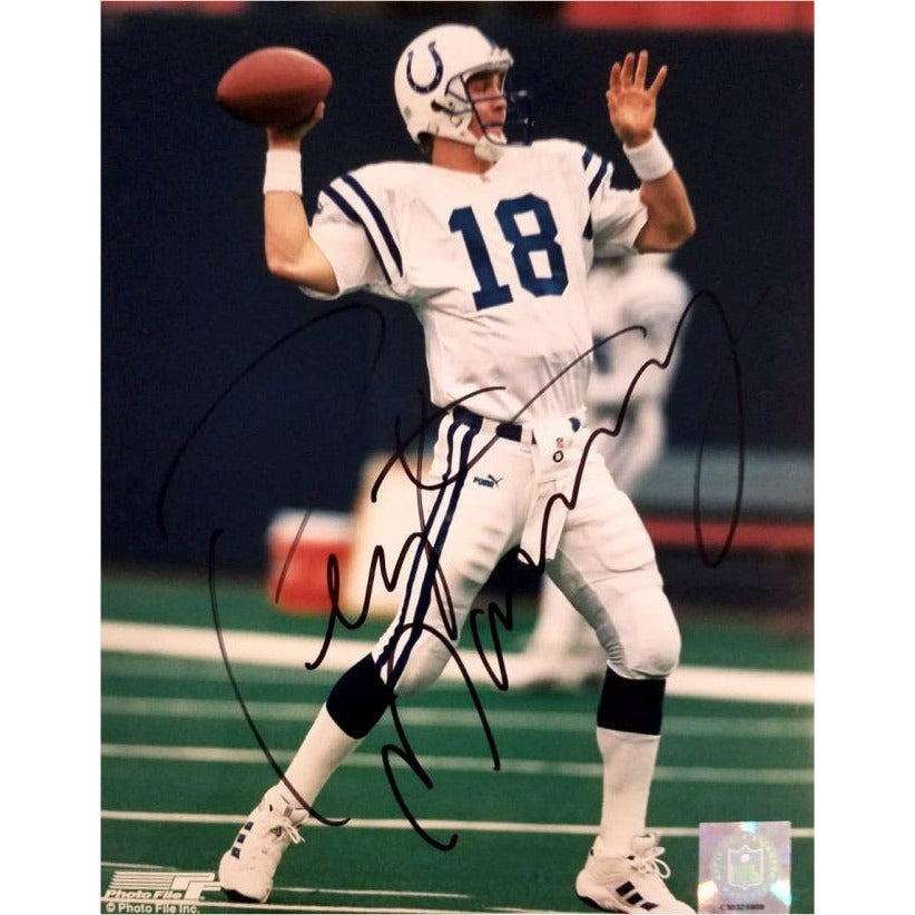 Peyton Manning Indianapolis Colts 8x10 photo signed with proof