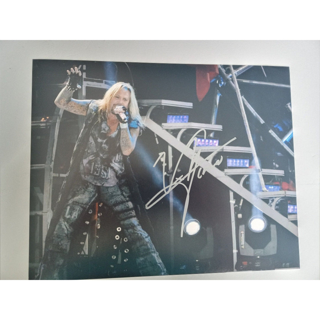 Vince Neil Motley Crue 8 by 10 signed photo with proof - Awesome Artifacts 