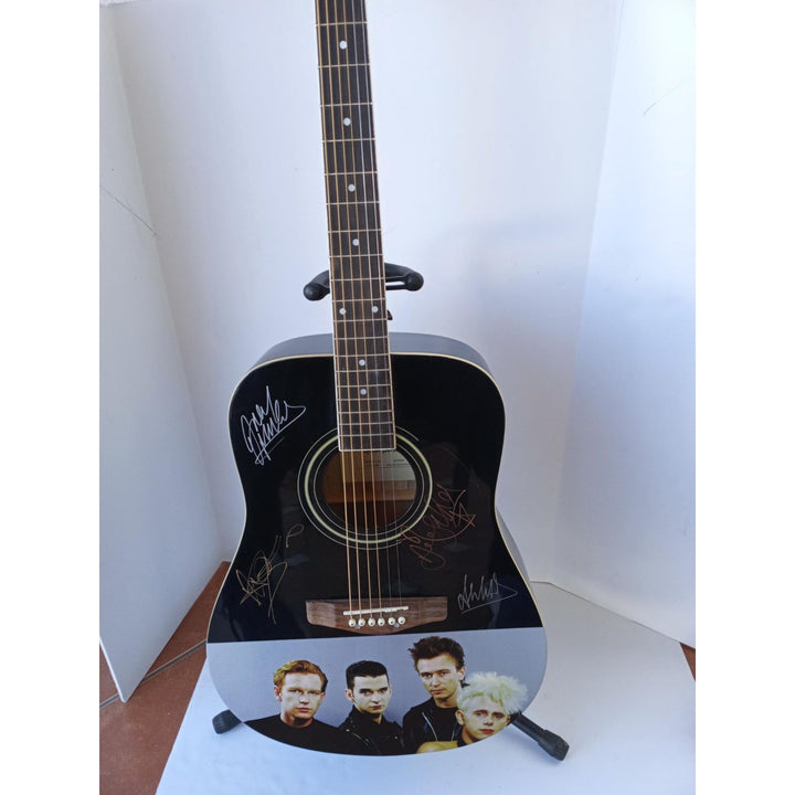 Depeche Mode David Gahan Martin Gore Andy Fletcher Alan Wilder One of a Kind full size acoustic guitar signed with proof