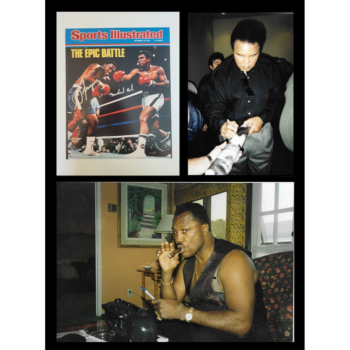 Muhammad Ali and Joe Frazier 8 x 10 photo signed with proof - Awesome Artifacts 