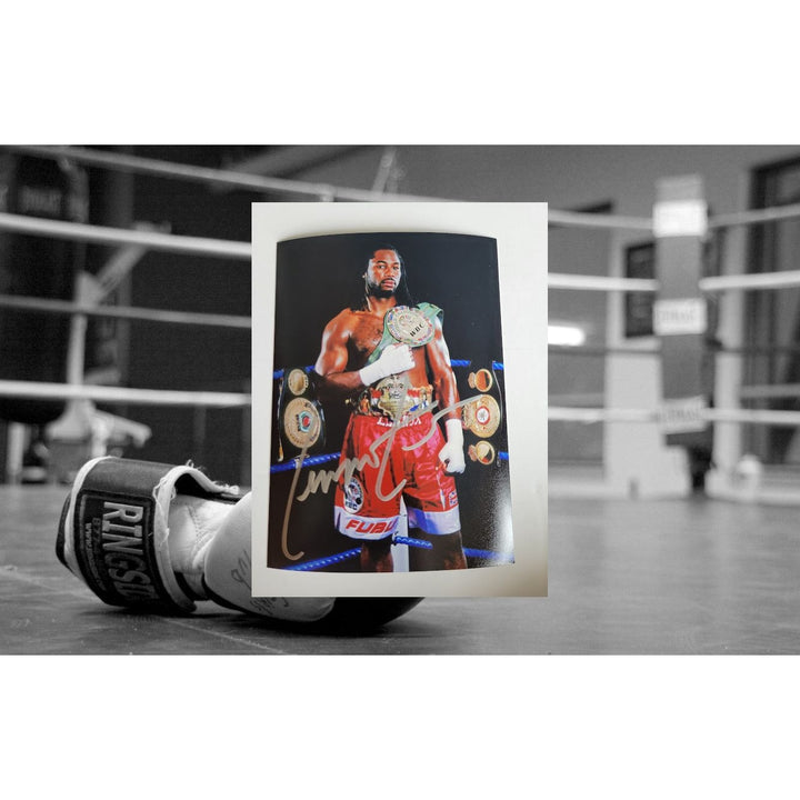 Lennox Lewis 5 x 7 photograph signed