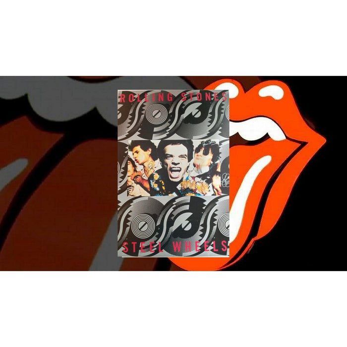 Keith Richards Ronnie Wood Mick Jagger Charlie Watts signed poster