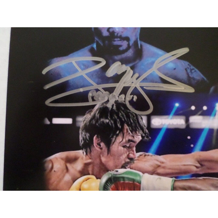 Floyd Mayweather Jr and Manny Pacquiao 8x10 signed photo