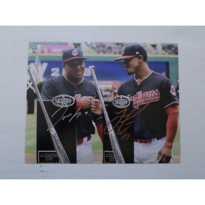 Jose Ramirez and Francisco Lindor 8 x 10 signed photo