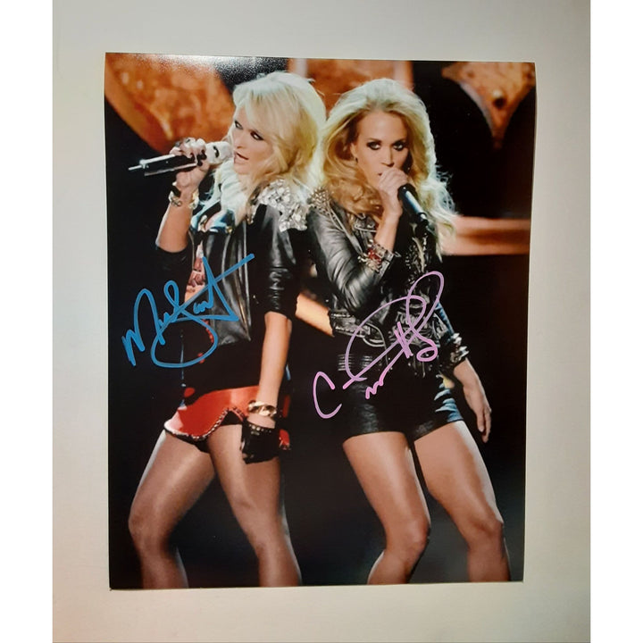 Miranda Lambert and Carrie Underwood 8 x 10 signed photo with proof - Awesome Artifacts 